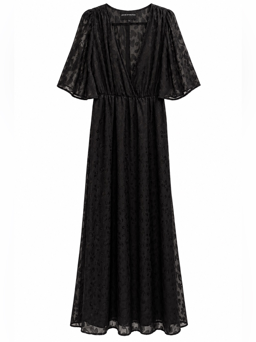 House Of Balfour Sheer Black Maxi Dress